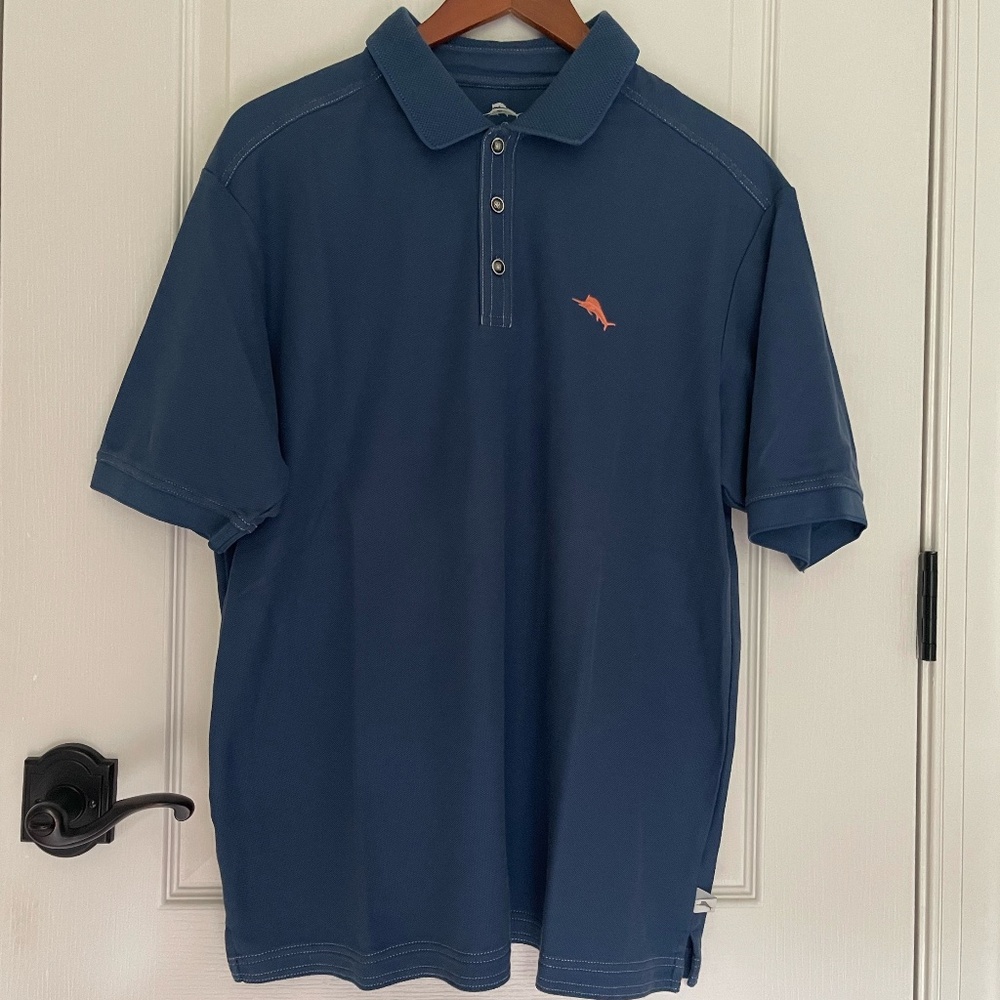 Tommy Bahama, Men’s Emfielder Polo Shirt, Size Large, Blue